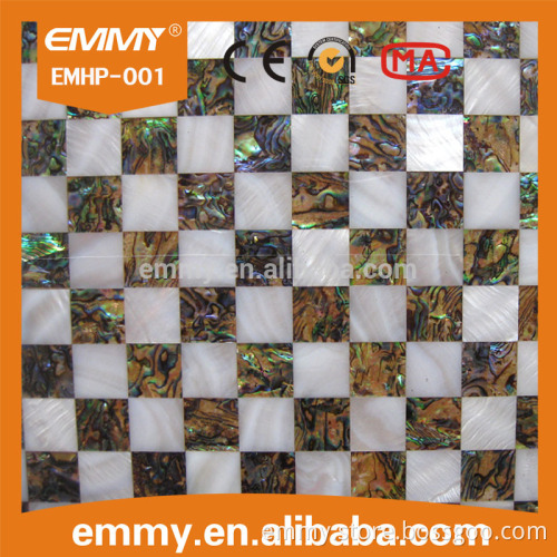 lowest price hot sale square abalone shell mosaic wall tile river shell panels